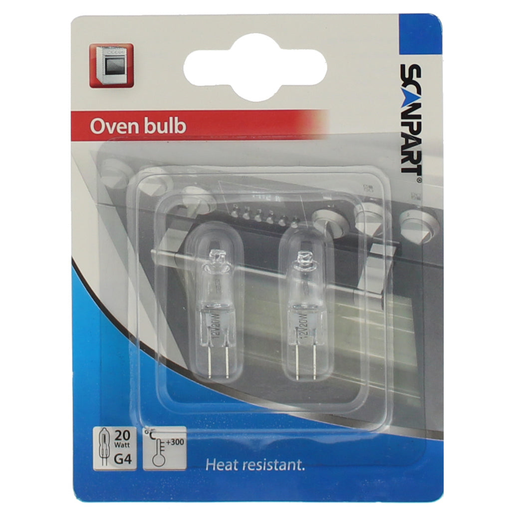 Scanpart ovenlamp g4 20w 300gr. halo a2