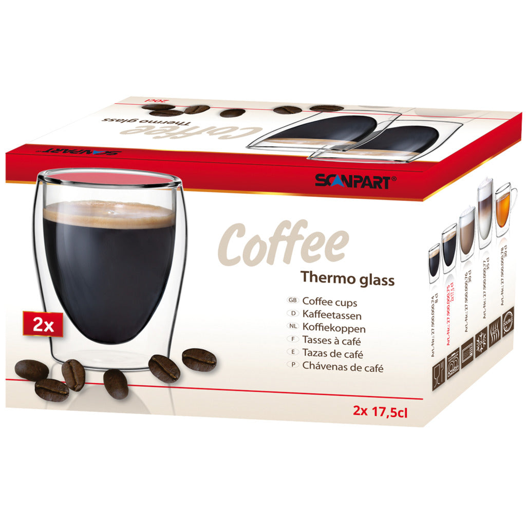 Scanpart koffie thermoglazen 20cl 2 stuks