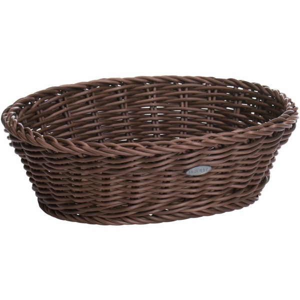 Westmark saleen mand ovaal 26x19x8cm - bruin opbergmand kunststof.