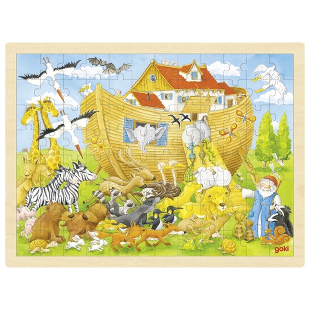 Goki houten puzzelark van noach, 96st.