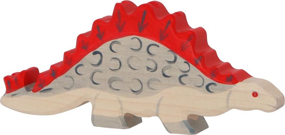 Holztiger stegosaurus. 17,5 cm.