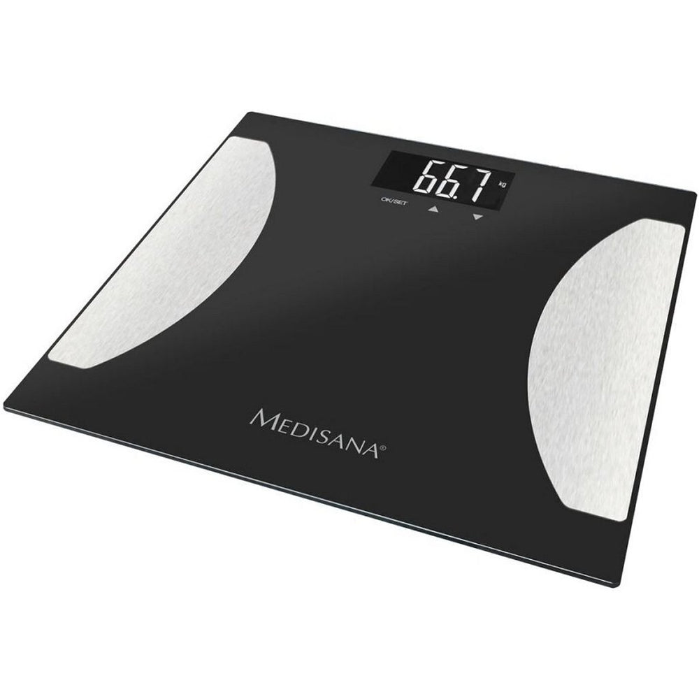Medisana bs 475 lichaamsanalyse weegschaal zwart zilver