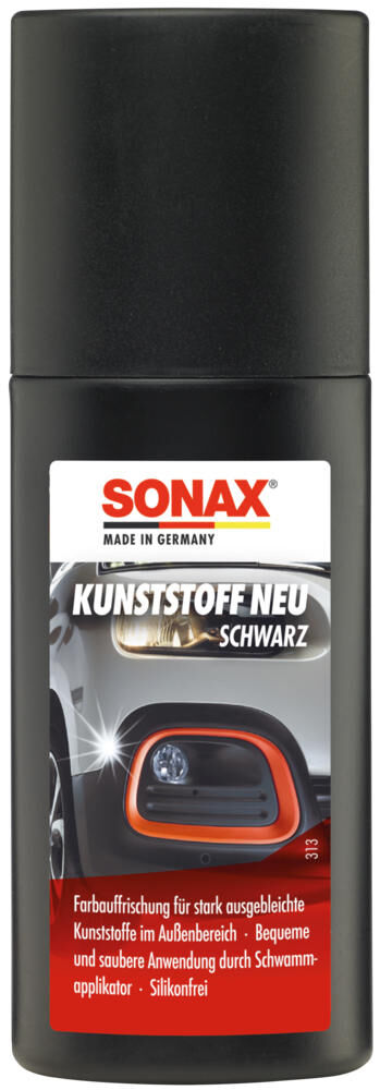 Sonax kunststof onderhoudsmiddel kunststoffneu plastic new black 100ml