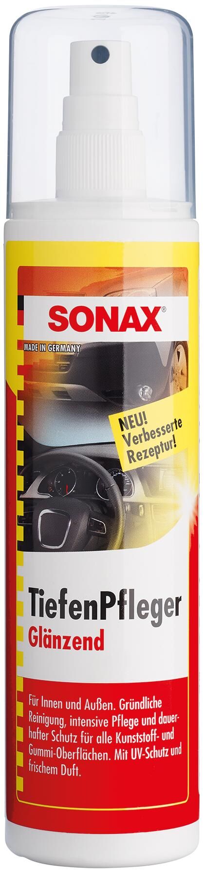 Sonax kunststof onderhoudsmiddel tiefenpfleger glänzend plastic care 300ml fl