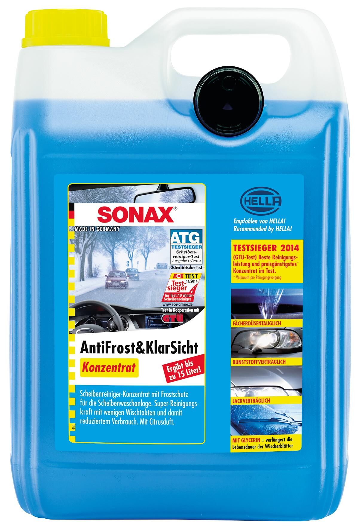 Sonax ruitenvloeistof anti-vries antifrost klarsicht anti-rust and clear view 5 ltr. plasticanist