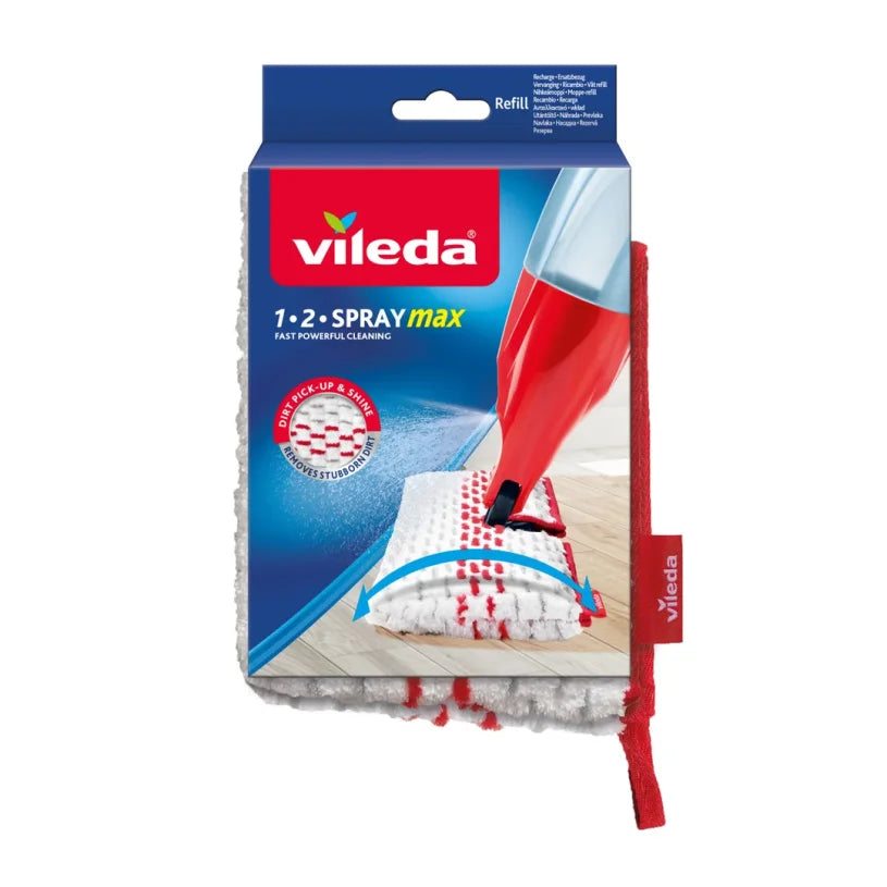 Vileda 1.2.spray max vervanging - 1 per verpaking - microvezelpad voor 12 spray max systeem