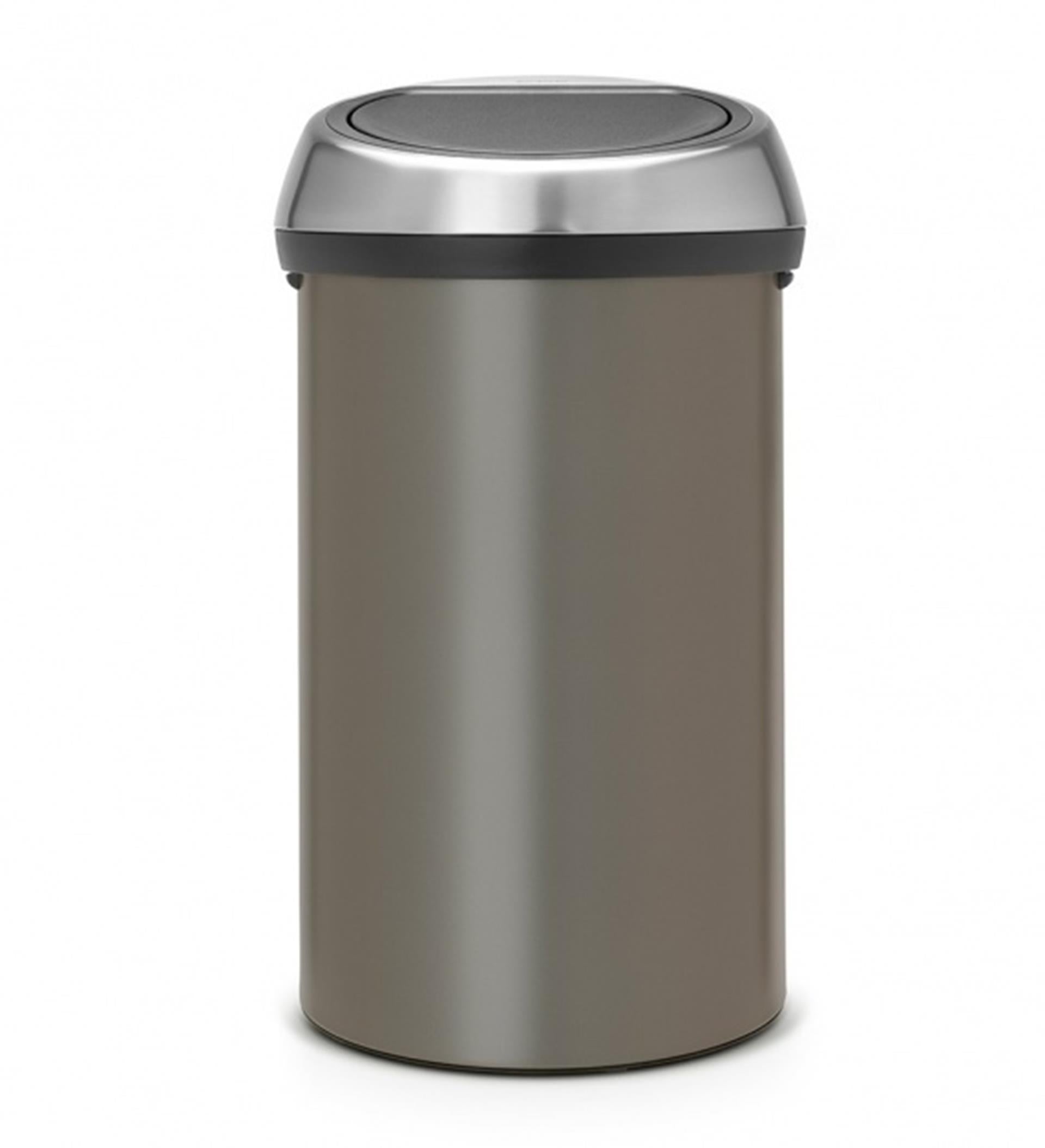 Brabantia afvalemmer touch bin 60 ltr platinum