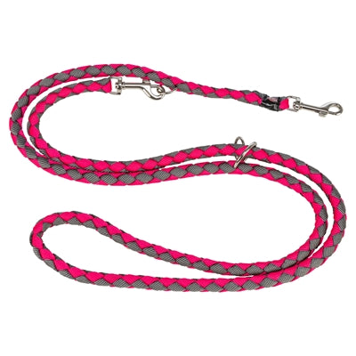 Trixie hondenriem cavo verstelbaar fuchsia grijs