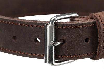 Trixie Halsband hond rustiek vetleer donkerbruin