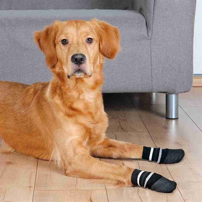 Trixie hondensokken antislip met rubberlaag rondom zwart