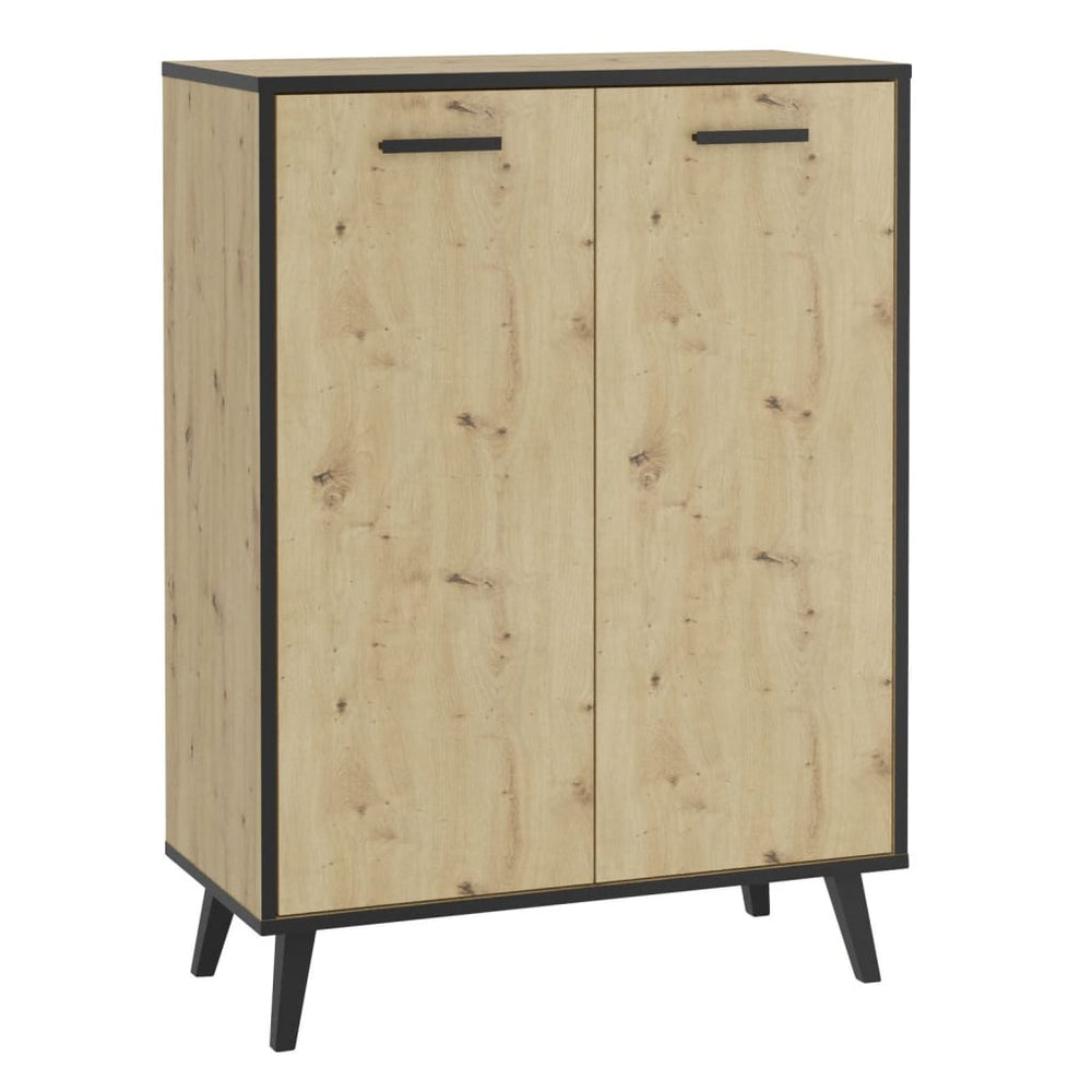 Fmd schoenenkast met 5 vakken 68,5x33x93,5 cm ambachtelijk eiken