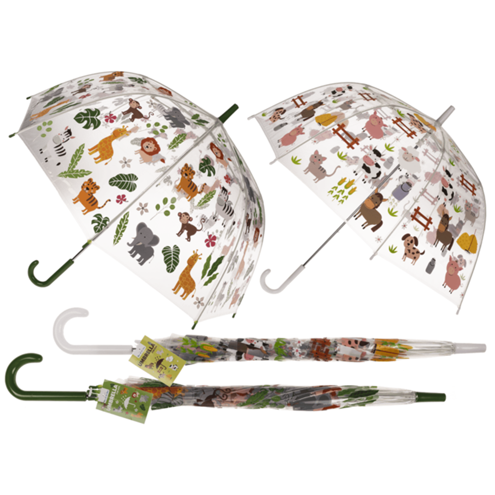 Transparante kinderparaplu. d: ca. 72 cm