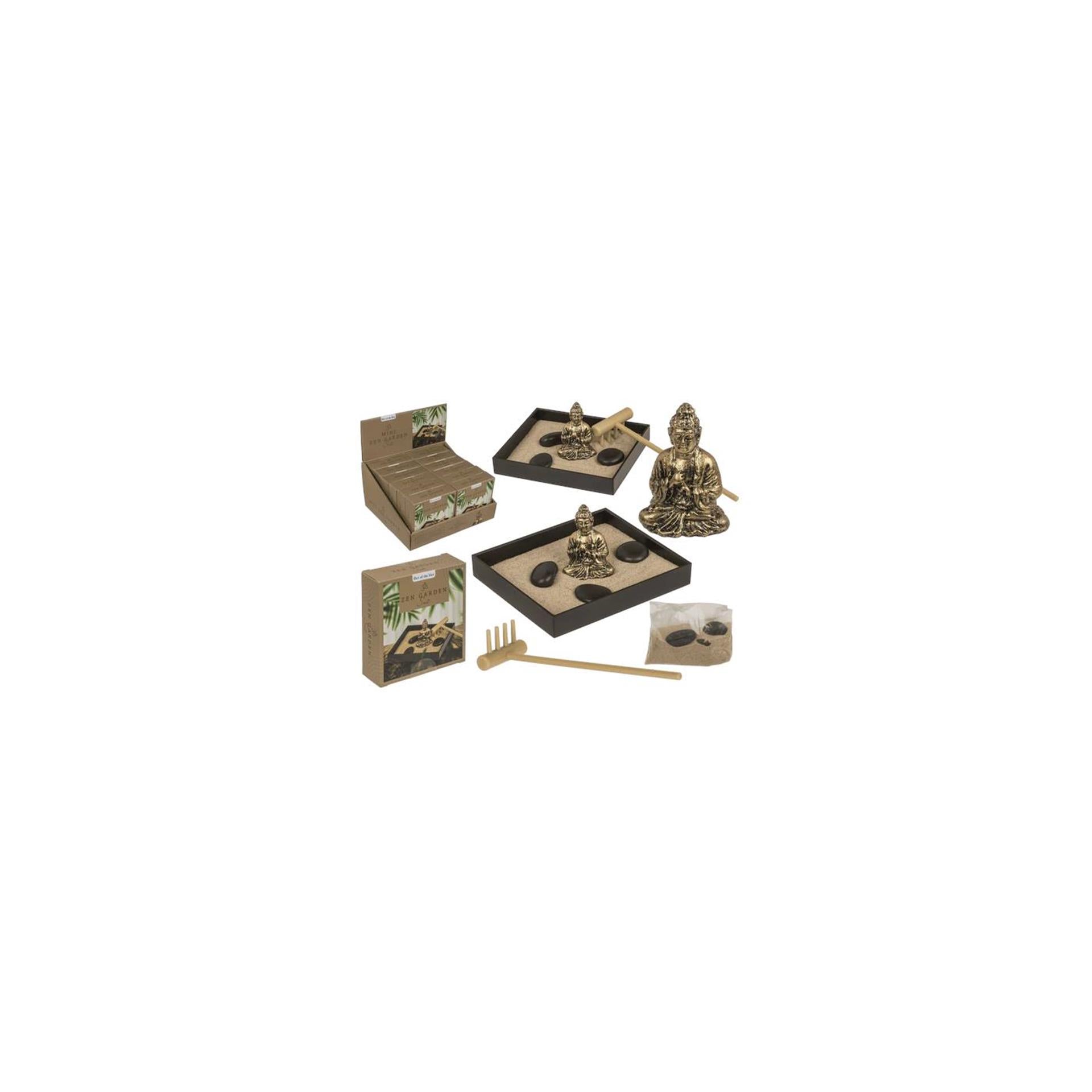 Out of the blue mini zen garden set 9x7,5x3,4cm