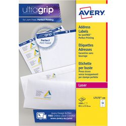Verzendetiketten voor laserprinters quickpeel l7173-100 99,1x57mm