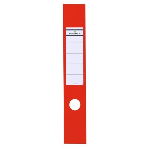 Zelfklevend ruginsteeketiket durable kunststof lang breed rood