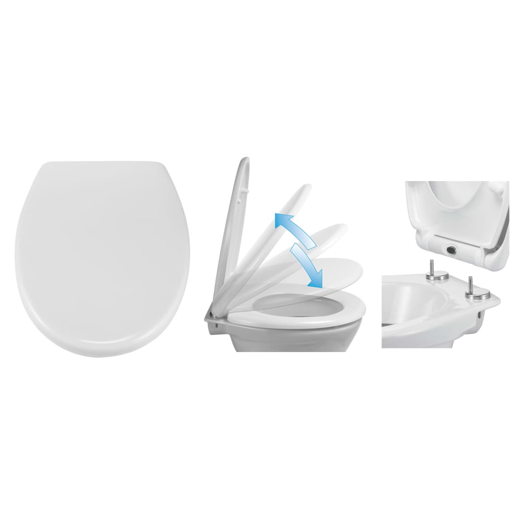 Hi toiletbril met quick release en softclose