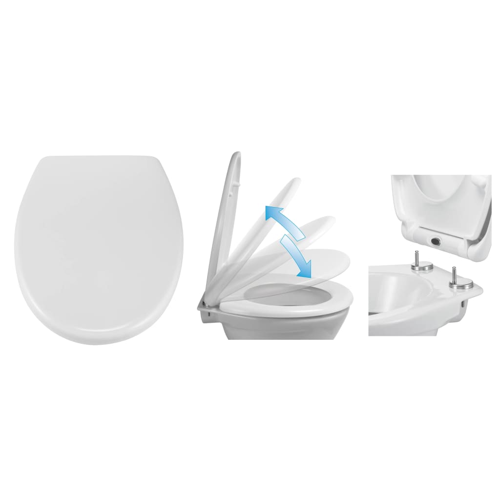 Hi toiletbril met quick release en softclose