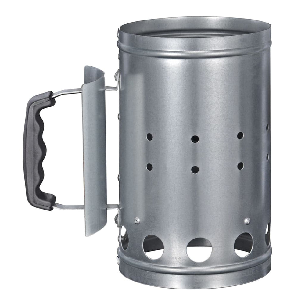 Hi barbecuestarter met handvat 16,5 cm zilverkleurig
