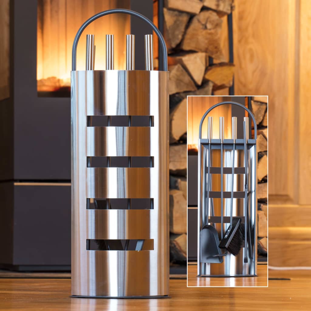 HI HI 5-delige Haargereedschapsset 23x14,5x66 cm zilverkleurig