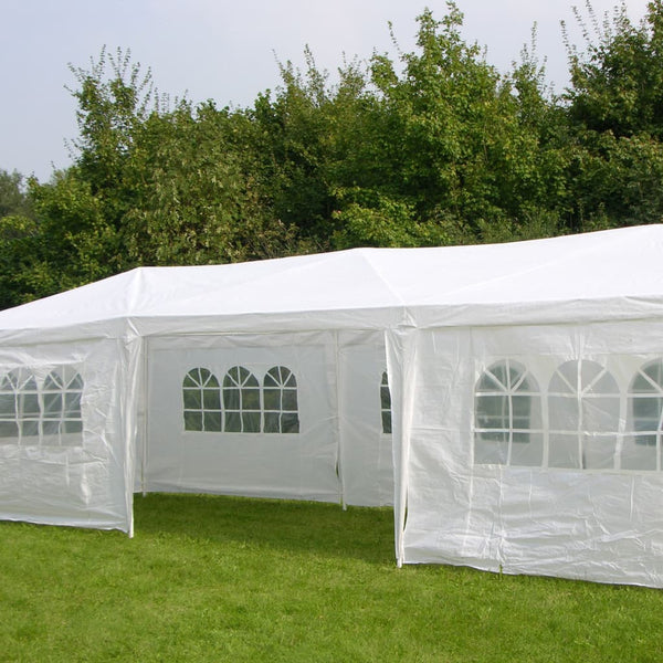 Hi partytent met zijwanden 3x9 m wit