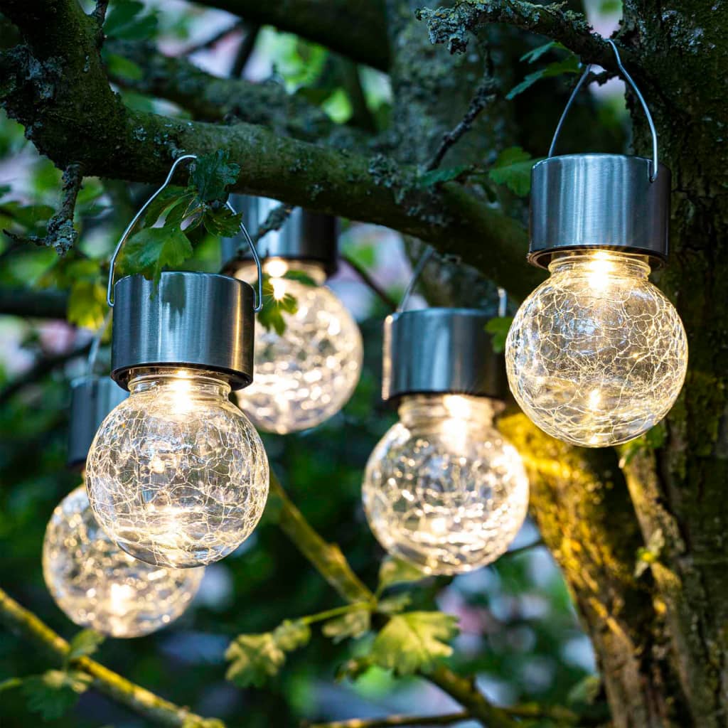 HI HI Solarhangers LED 5 st craquelé glas