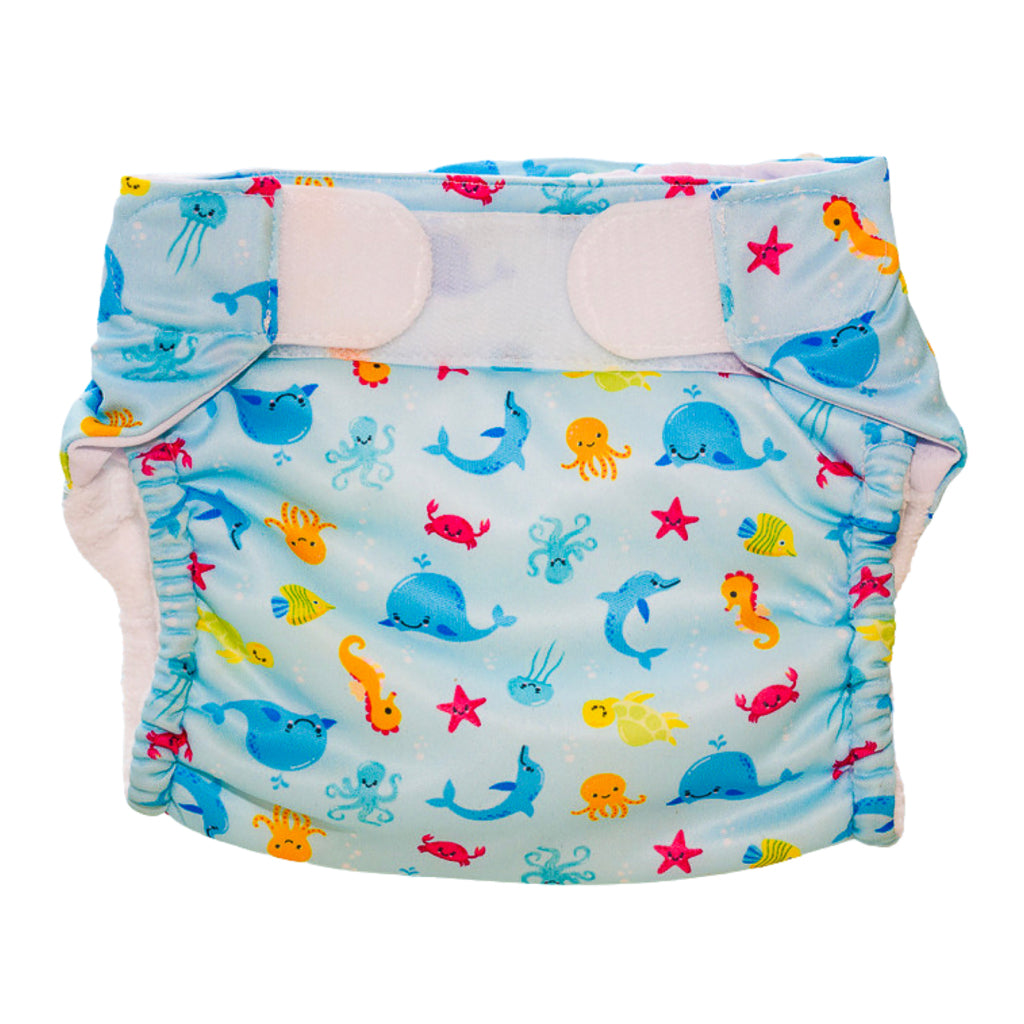 Freds zwemacademie wasbare zwemluier zeedieren maat 2 9-16 kg blauw