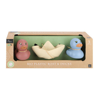 Jipy bioplastic set 2 badeendjes en 1 laarsje assorti