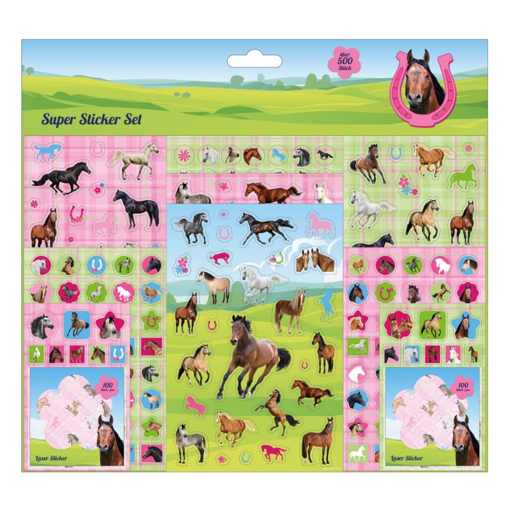 Basis stickerset paarden 500+
