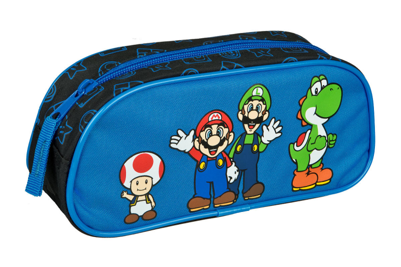 Undercover etui super mario blauw met rits