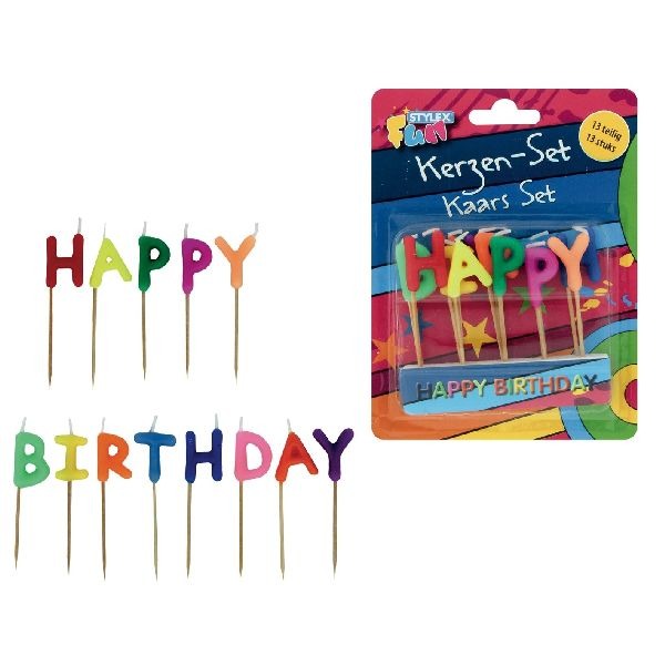 Stylex happy birthday verjaardagskaarjes 13 stuks