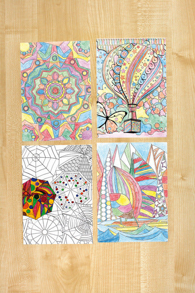 Info notities in-8722-08 creatief kleurvel a5 color relax voor volwassenen