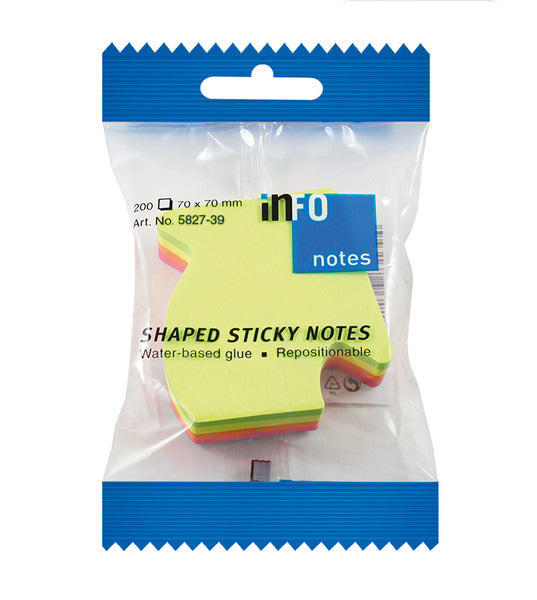 Info notities in-5827-39 info vormige sticky notes 67x68 pijl 200 vel