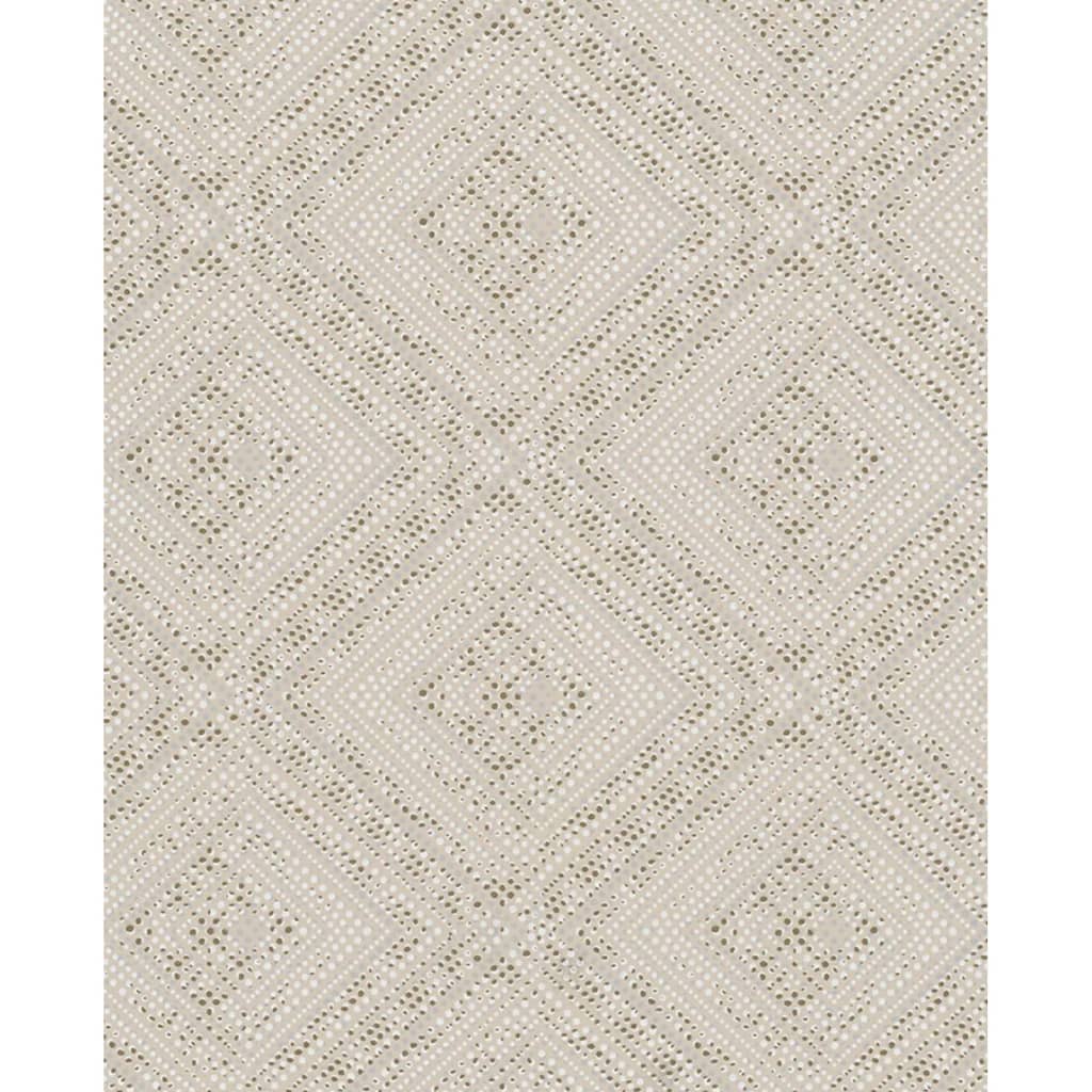 Noordwand behang topchic ton sur ton ruiten metallic beige