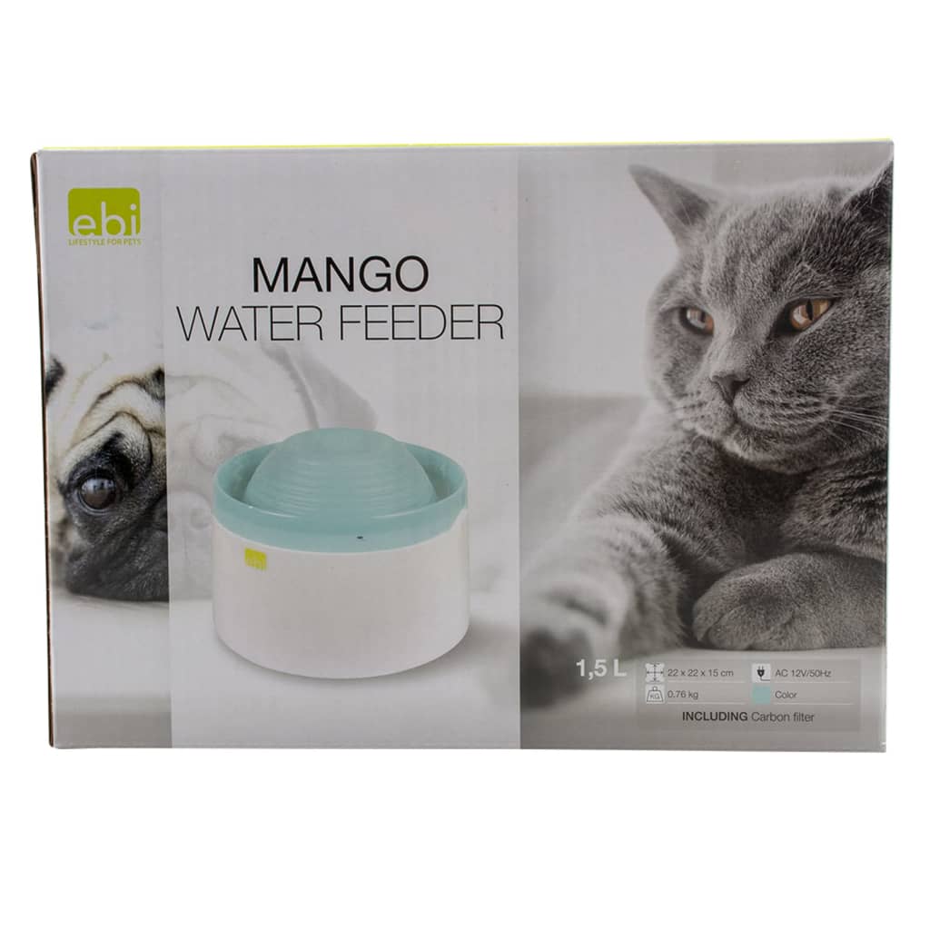 Ebi Waterbak voor huisdieren Mango 1,5 L blauw