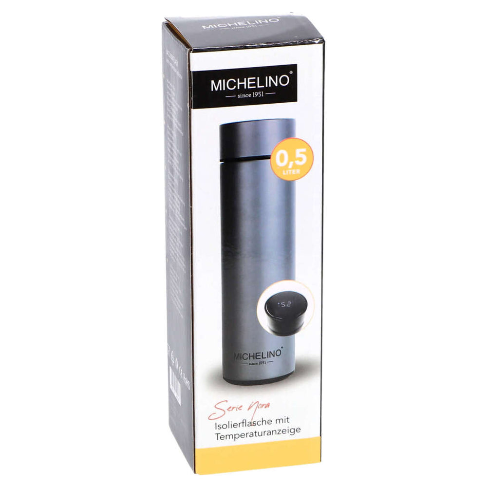 Michelino thermosflessen met temperatuuraanduiding 0,5l