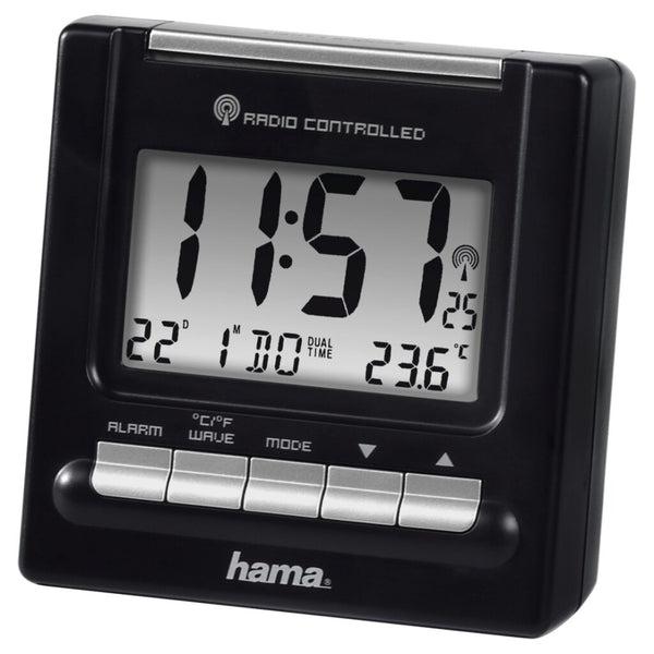 Hama wekker- rc200 - radio controlled - alarm- zwart