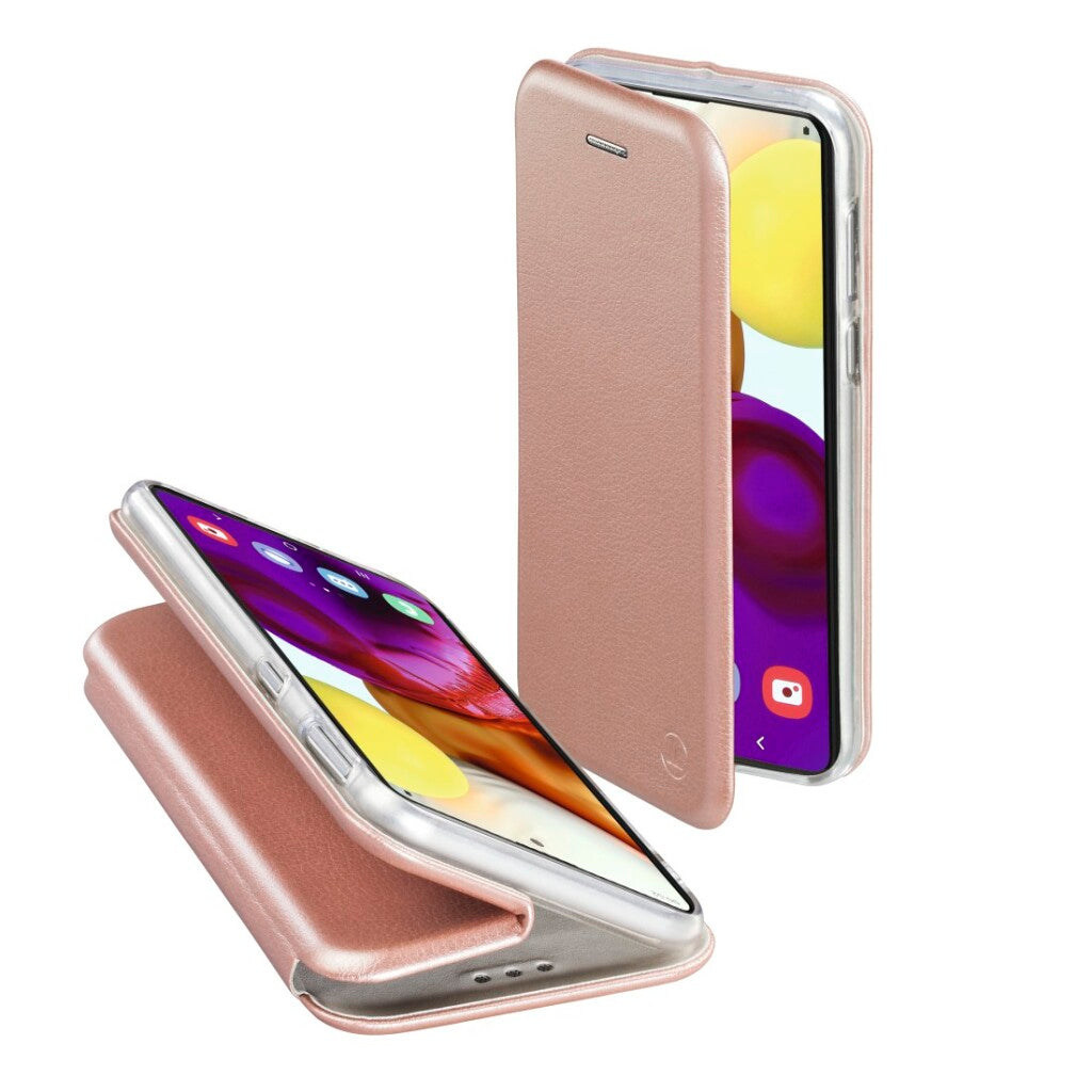 Hama boekje curve voor samsung galaxy a71 rosé goud