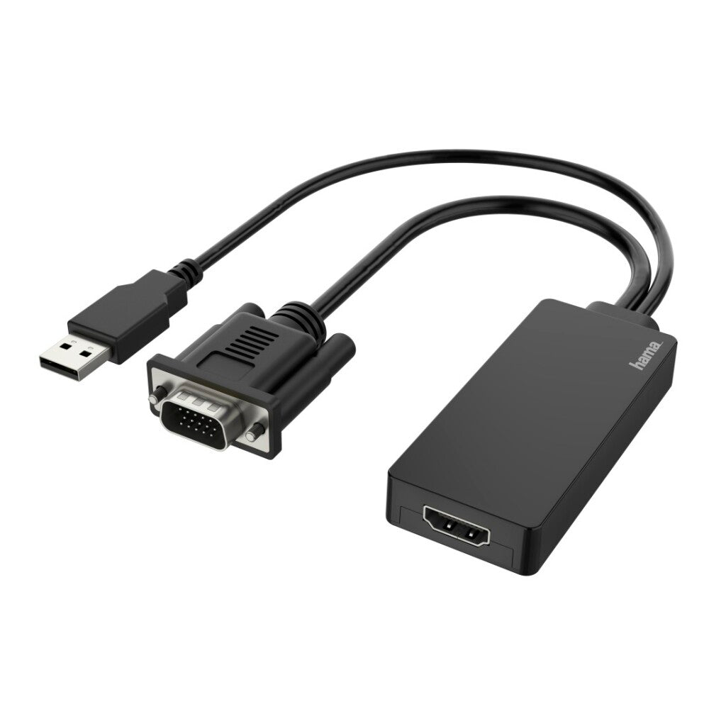 Hama video-adapter vga+usb-stekker - hdmi handel;-aansluiting full-hd 1080p