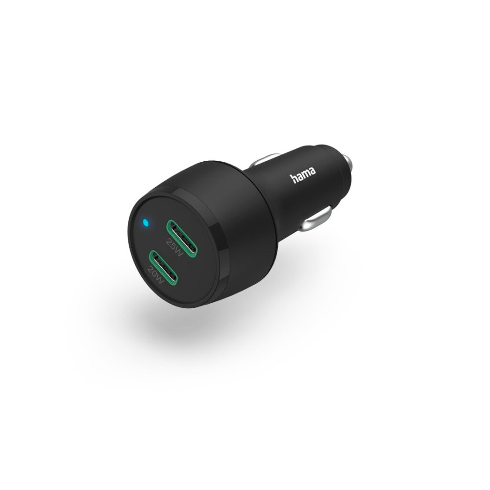 Hama auto-snellader 2x usb-c stroomvoorziening qualcomm reg; 45 w zwart