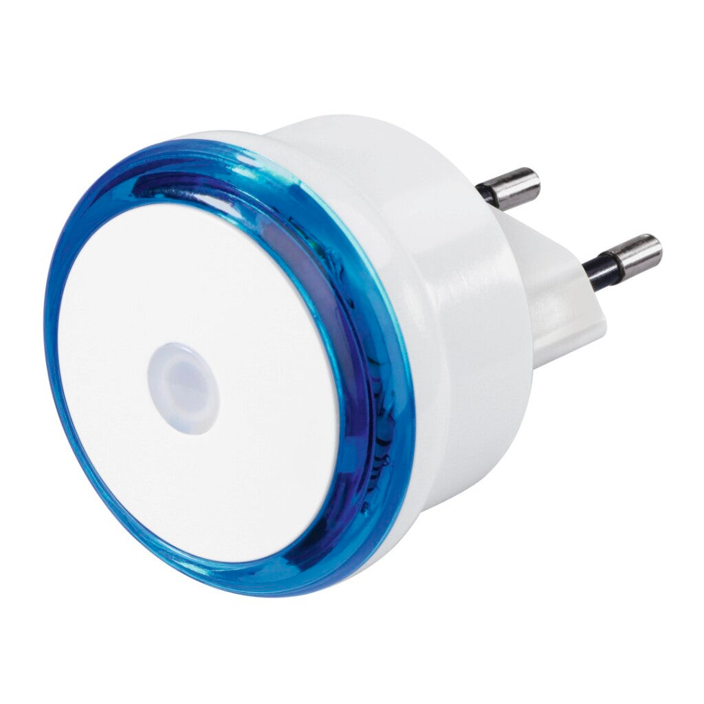 Hama led-nachtlampje basic met stekker schemersensor energiebesp. blauw
