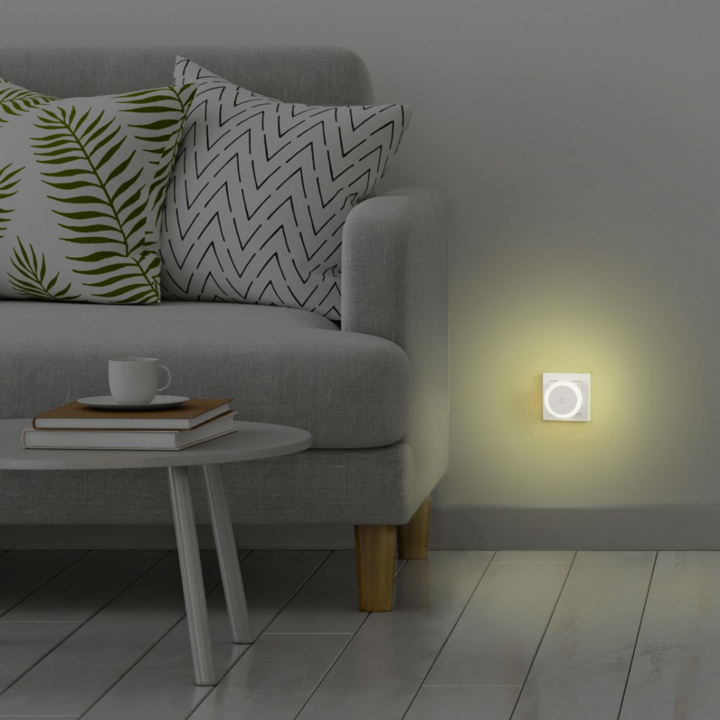 Hama led-nachtlampje touch schakelaar voor stopcontact aanraakknop warm licht