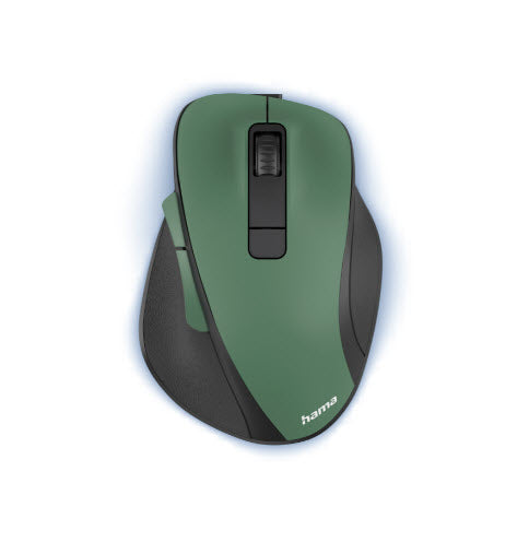 Hama optische draadloze muis 6 knoppen mw-500 oplaad accu ergo. bosgroen