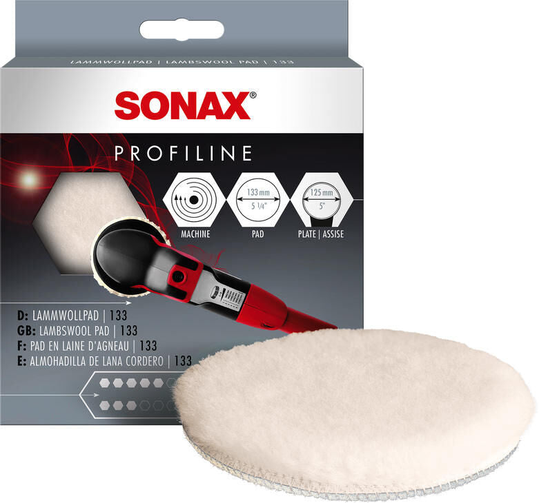Sonax polijst-kap lammwollpad lambskins pads 130 mm