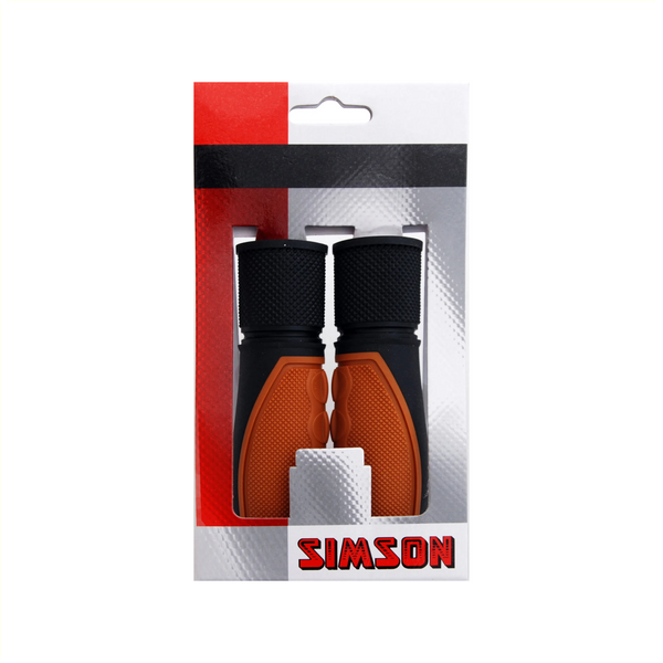 Simson Full Grip Handles - 92mm - Black-Grey
