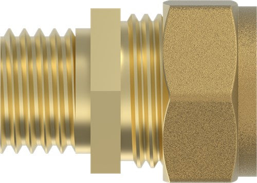 Kirchhoff messing overgangsstuk, blank, 18 mm x 1 2 et, klemkoppeling voor koperen buis - 989457617