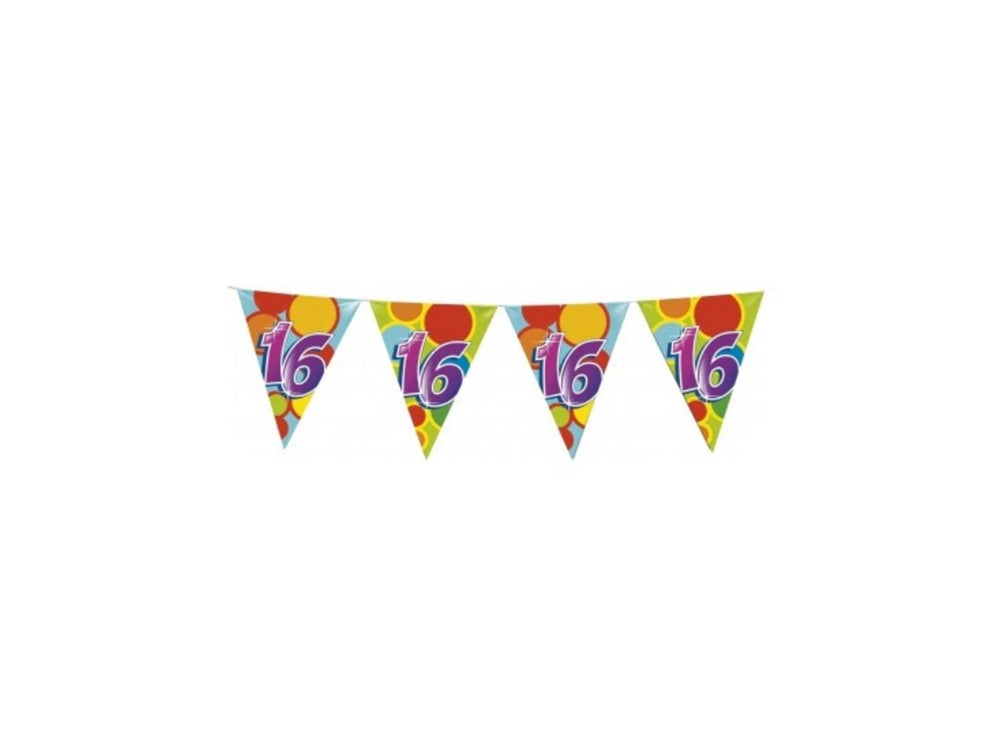 Haza vlaggenlijn 10mtr cijfers 16 jaar pak a 5 stuks