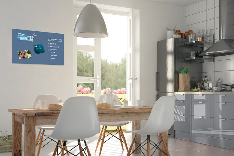 Sigel si-b1207 glasmagneetbord be!board gepoederd blauw 600x400x9mm incl. 2 magneten