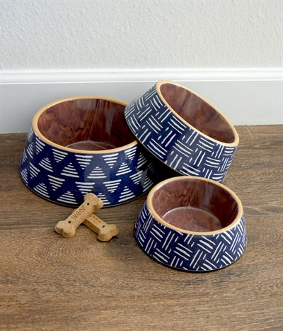 Tarhong voerbak hond oase melamine indigo blauw