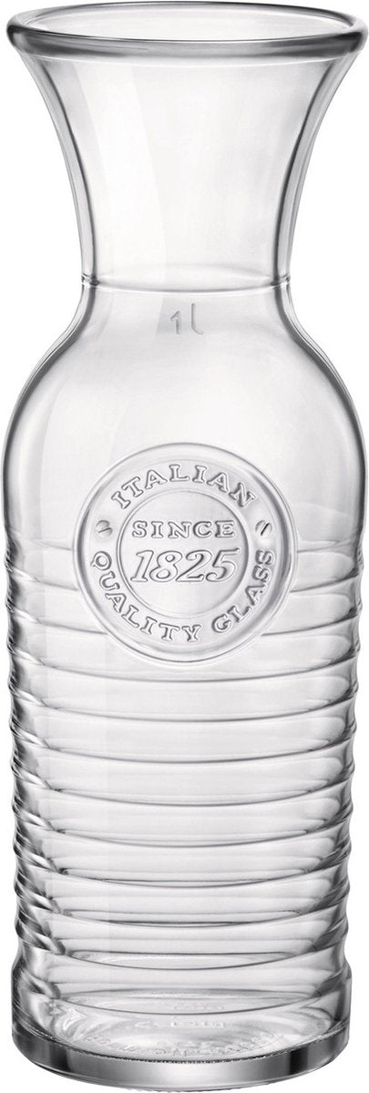 Bormioli rocco schenkkan - 1 liter - glas - karaf - water of wijn kan - sapkan - waterkan