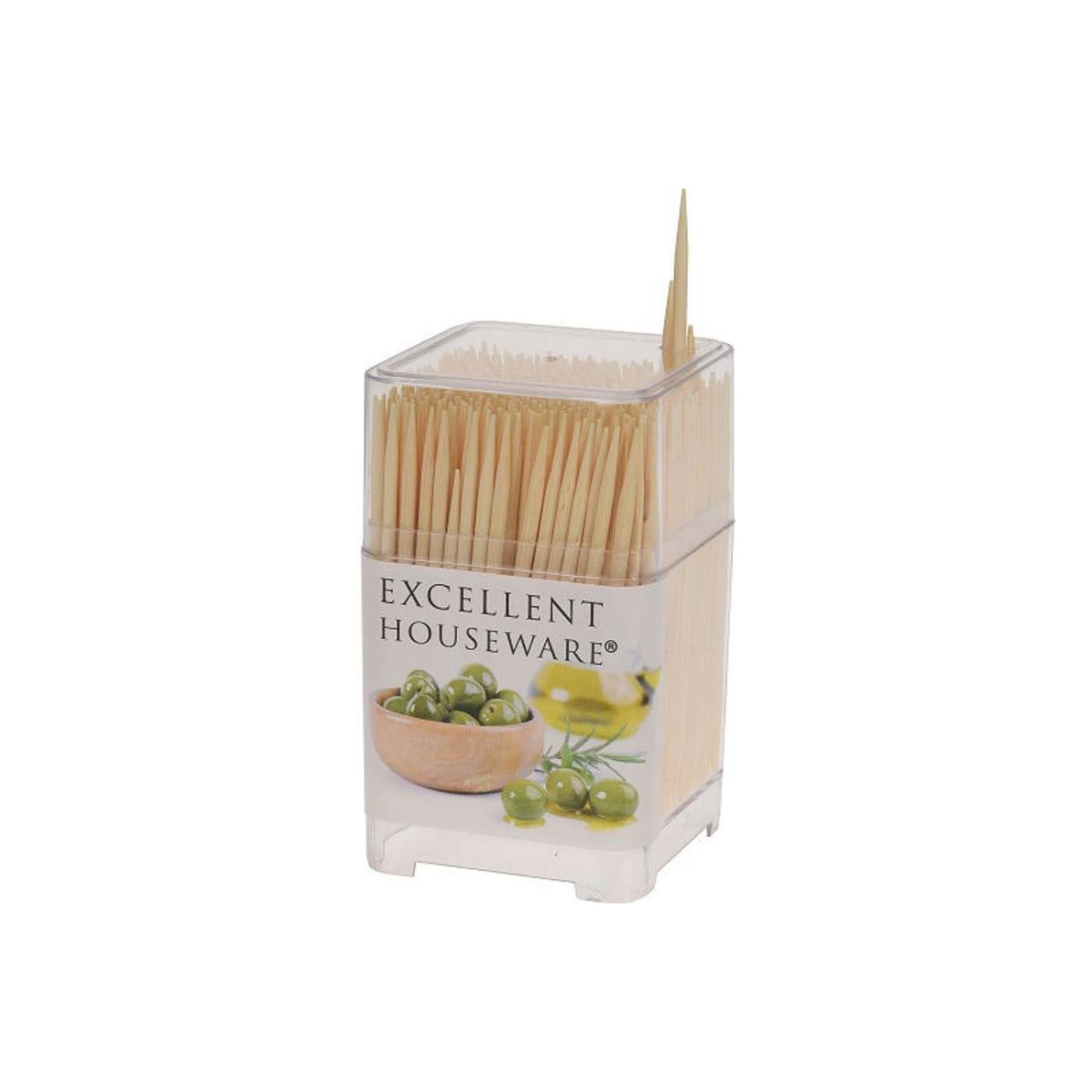 Excellent houseware cocktailprikkers 450 stuks in vierkante koker